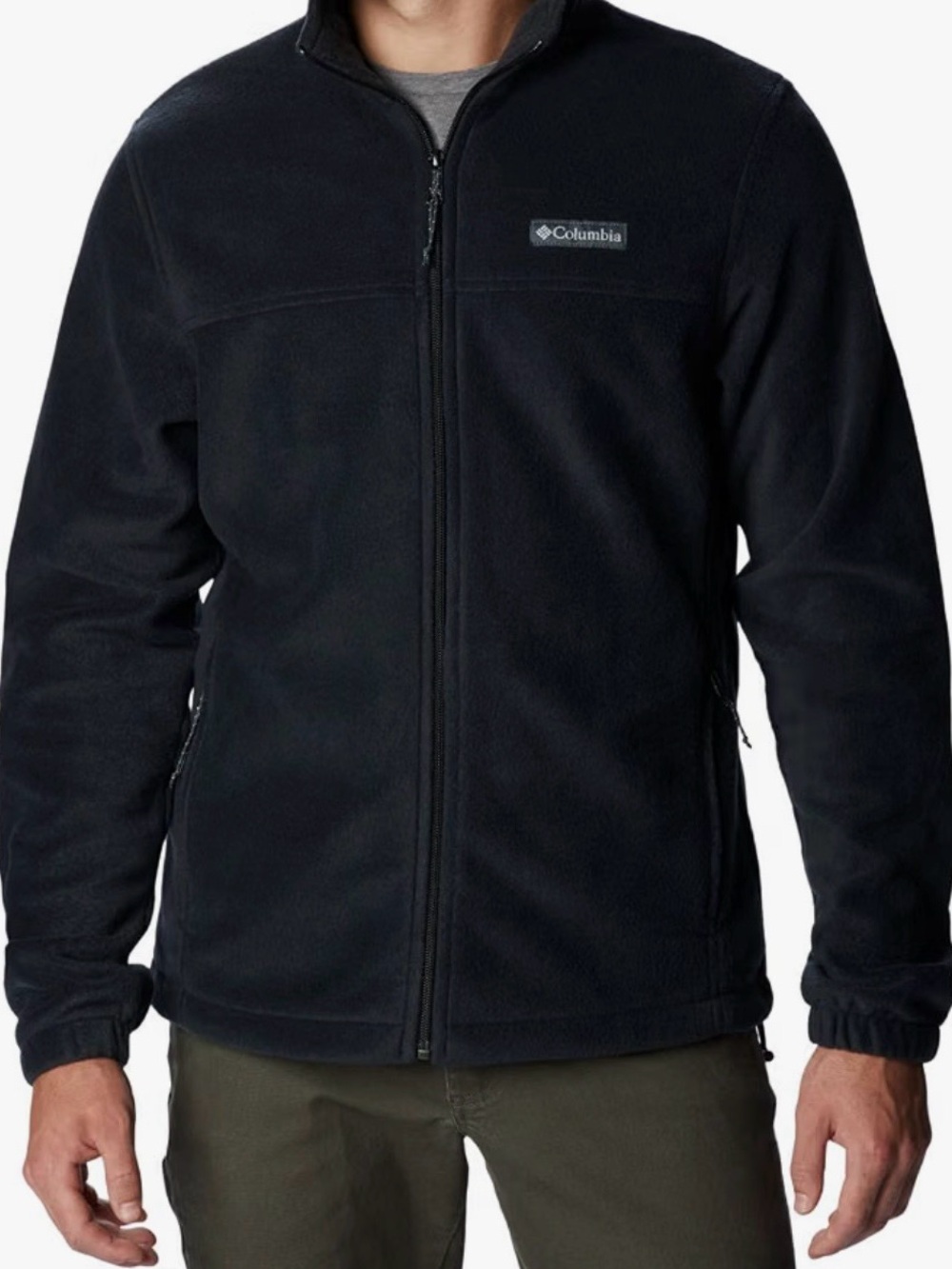 Men’s Columbia Black Full-Zip Fleece Jacket, 5XLT